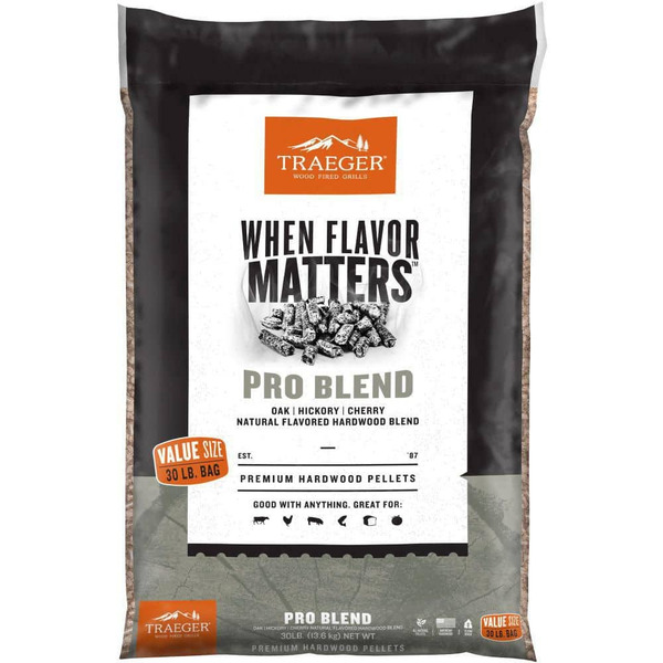 Traeger Pro Blend All-natural Wood Grilling Pellets, 30 Lb. Bag