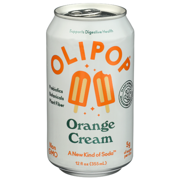 Olipop Orange Cream Prebiotic Sparkling Tonic