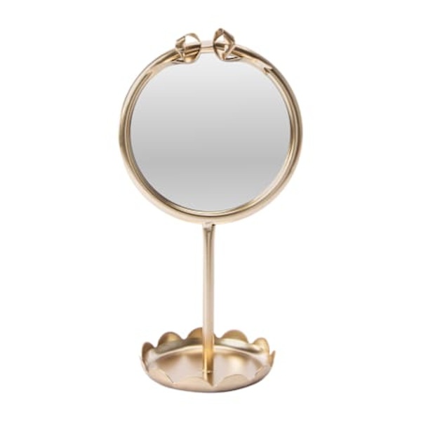 Room 2 Room Round Desk Mirror with Tray - Gold