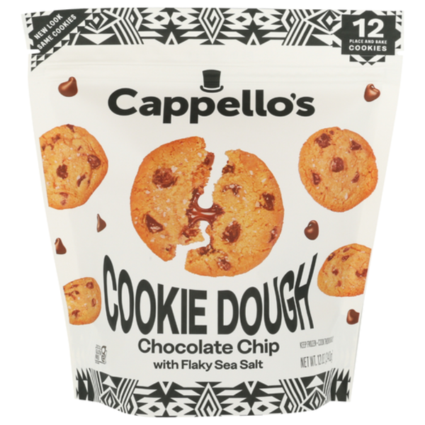 Cappello's Chocolate Chip With Flaky Sea Salt Bakery Style Cookie Dough