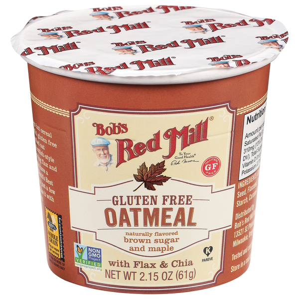 Bob's Red Mill Oatmeal Cup, Brown Sugar & Maple, Gluten Free