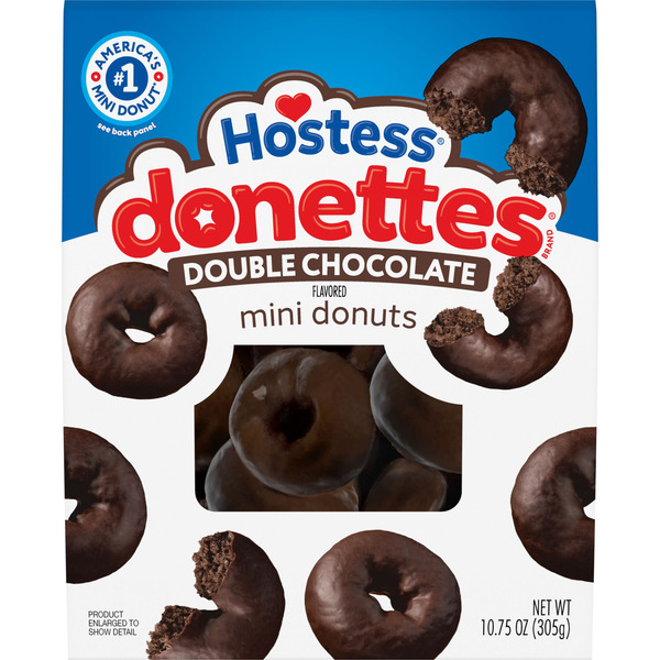 Hostess Donettes, Double Chocolate Naturally Flavored Mini Donuts