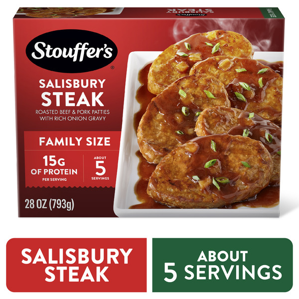 Stouffer's Salisbury Steak Family Size Frozen Salisbury Steak Easy Family Frozen Dinners