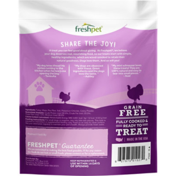 Freshpet Dog Treat, Dog Joy Wood-Smoked Turkey Bacon Treat