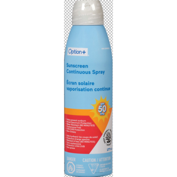 OPTION+ Sunscreen Continuous Spray Same-Day Delivery | Rexall