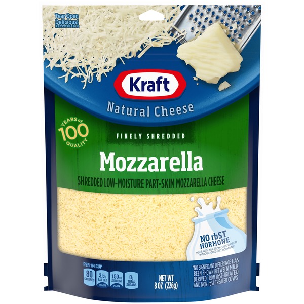 Kraft Natural Cheese Finely Shredded Mozzarella Cheese (8 oz) from