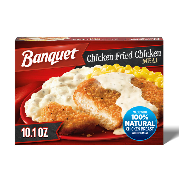 Banquet Chicken Fried Chicken with Mashed Potatoes, Frozen Meal