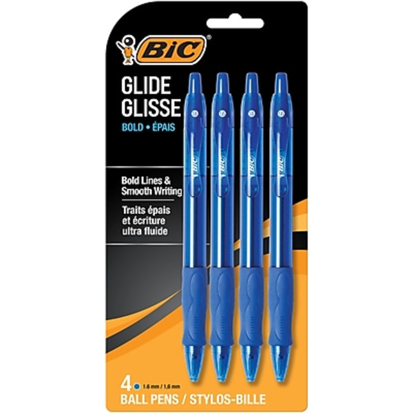 BIC VLGBP41-BLU Blue Ink Bold Point Velocity Ballpoint Pen