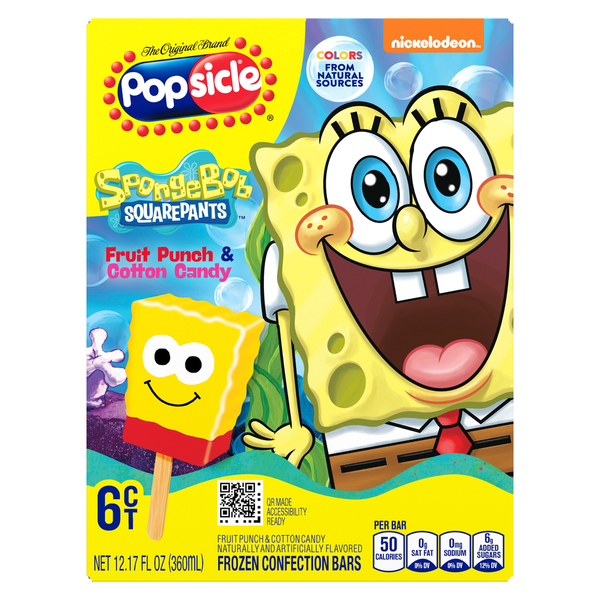 Popsicle Frozen Confection Bars Spongebob Squarepants