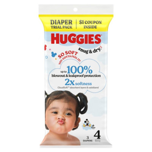 Huggies Snug & Dry Diapers Trial Pack, Size 4