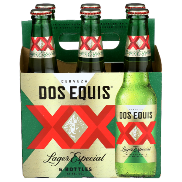 Dos Equis Lager Beer 6 Pack Bottles
