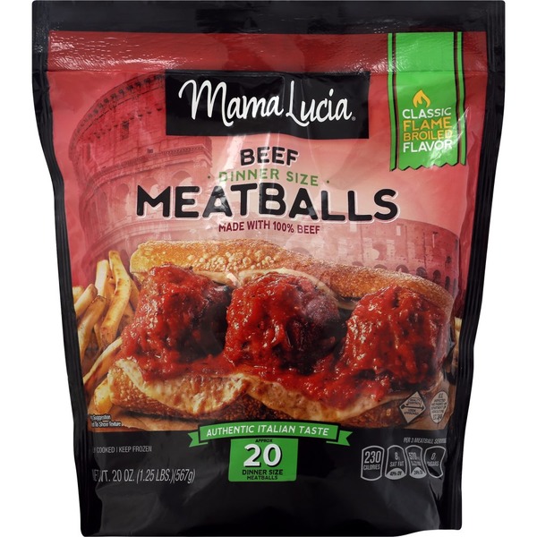Mama Lucia Beef Meatballs, Dinner Size (20 oz) Instacart