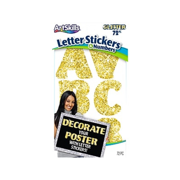 ArtSkills Letter Stickers & Numbers Glitter - 72 CT