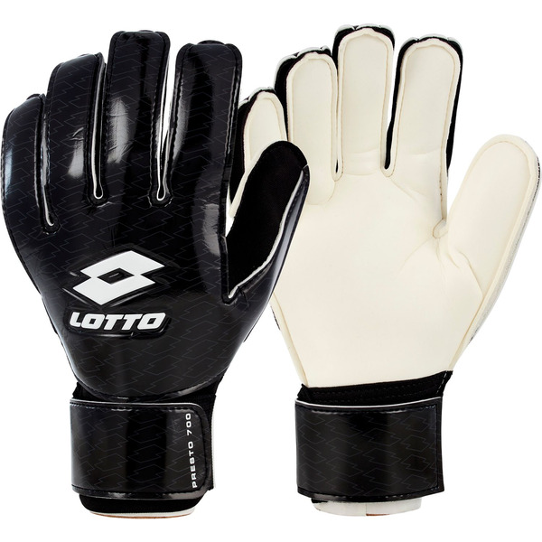 Lotto Presto 700 Goalkeeper Gloves, Size 9 - Black