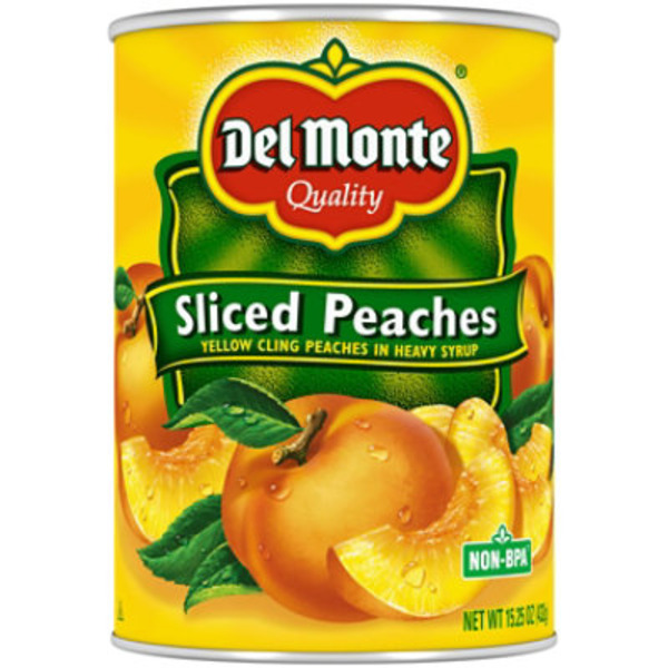 Del Monte Yellow Cling Sliced Peaches in Heavy Syrup, Canned Fruit