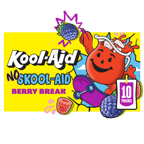 Kool-Aid No Skool-Aid Berry Break Artificially Flavored Drink Same