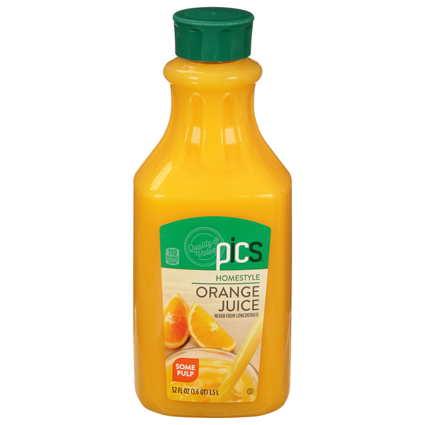 PICS Juice, Orange, Some Pulp, Homestyle Same-Day Delivery or