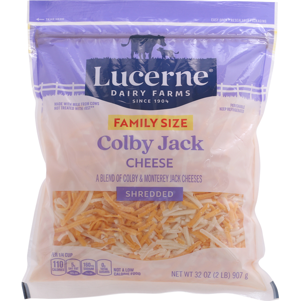 Lucerne Cheese, Shredded, Colby Jack