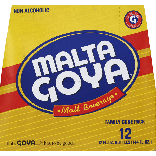 Malta Goya Malt Beverage, Non-Alcoholic, Family Cube Pack