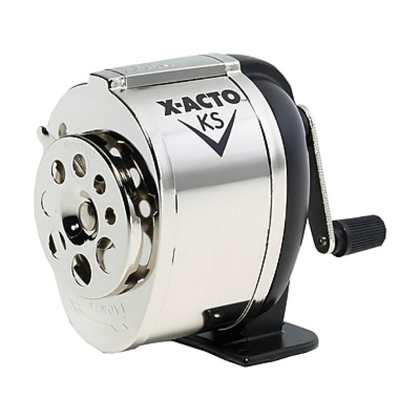 X-Acto KS Manual Pencil Sharpener - Black & Silver