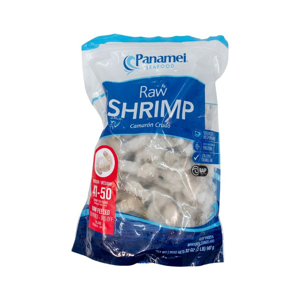Panamei Seafood 41 to 50 Count Peeled Deveined Tail-Off White Shrimp