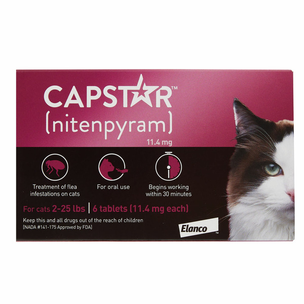 Capstar Tablets for Cats 2-25 lbs 11.4 mg Nitenpyram