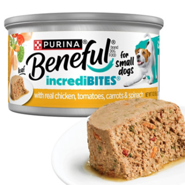 Purina Beneful Purina Beneful Small Breed Wet Dog Food, IncrediBites Loaf With Real Chicken Recipe