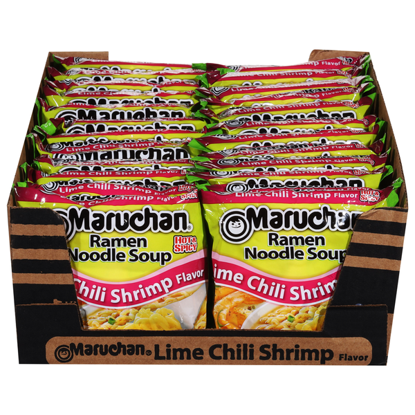 【Marumaru 】 Maruchan Ramen Noodle Soup, Lime Chili Shrimp Flavor Same-Day