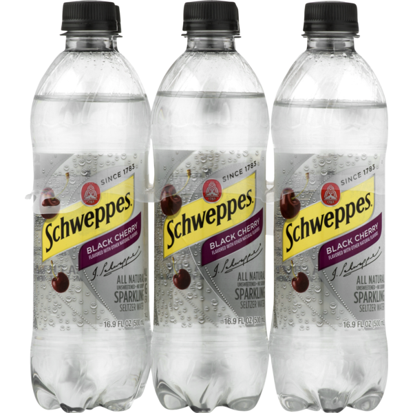Schweppes Sparkling Seltzer Water Black Cherry (16.9 fl oz) from Jewel