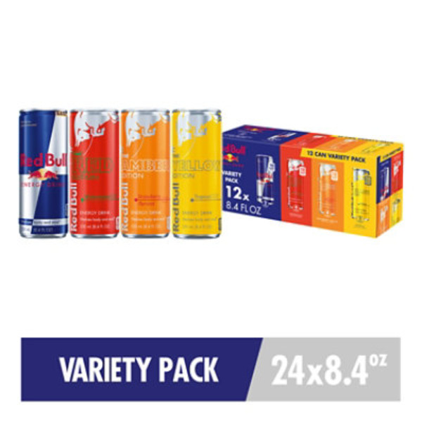Red Bull Energy Drink Variety Pack Red Edition, Amber Edition & Yellow Edition