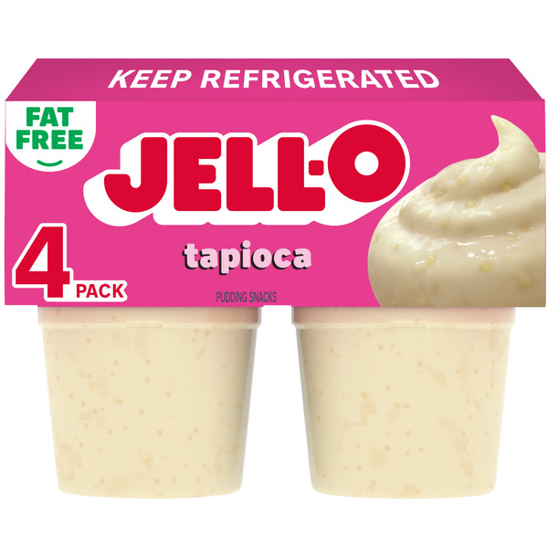 Jell-O Tapioca Fat Free Refrigerated Pudding Cup Snacks Same-Day