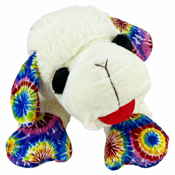 Mulitpet Jumbo Tie Dye Lamb Chop Squeaky Dog Toy