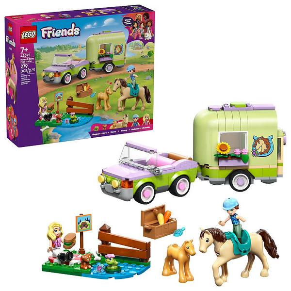 LEGO Friends Horse & Baby Foal Trailer 279-Piece Building Toy Set