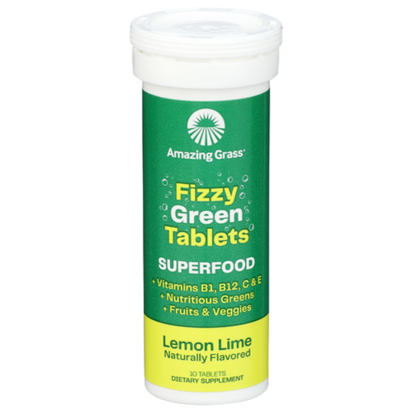 Amazing Grass Effervescent Greens, Lemon-Lime Flavor, Tablets Same