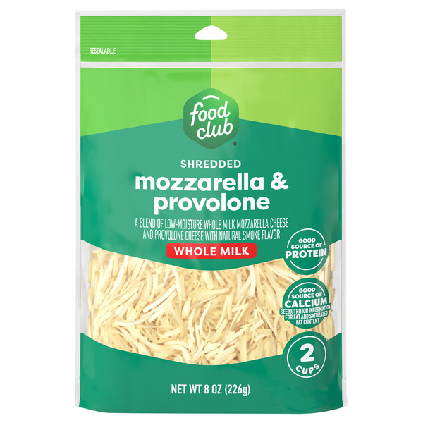 Food Club Mozzarella & Provolone Low-Moisture Whole Milk