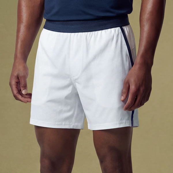 VRST Men's 7" Performance Court Short, M - Pure White