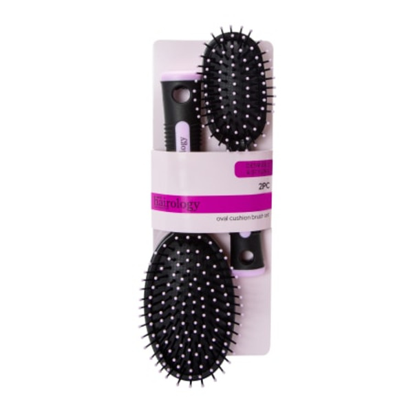 Hairology Oval Cushion Brush Set - Purple