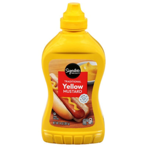 Signature SELECT Mustard Traditional Yellow Bottle - 14 Oz