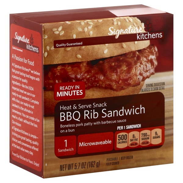 bbq rib sandwich frozen