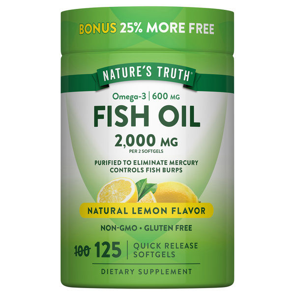 80784→38500 Nature's Truth Fish Oil Lemon Flavor Softgel Same-Day Delivery or