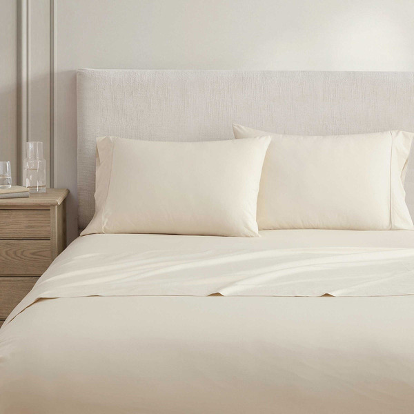 Martha Stewart 4-Piece Sheet Set, Queen - Natural/Tan