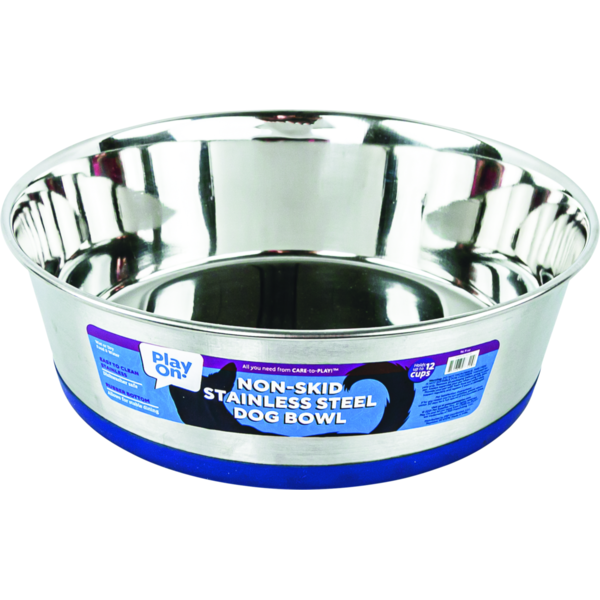 Play On Non Skid Stainless Steel Dog Bowl