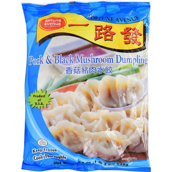 Fortune Avenue Frozen Pork & Mushroom Dumplings