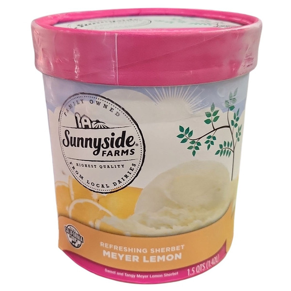 Sunnyside Farms Meyer Lemon Premium Sherbet Same-Day Delivery or