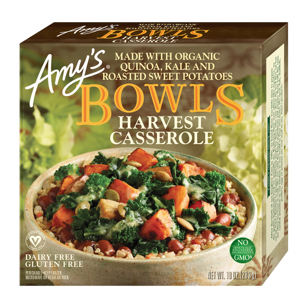 Amy's Frozen Bowls, Harvest Casserole, Vegan, Gluten Free, 10 oz. (10 oz) Instacart