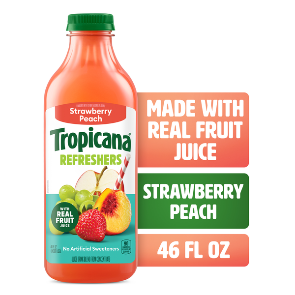 Tropicana Refreshers Strawberry Peach Juice Drink Same-Day