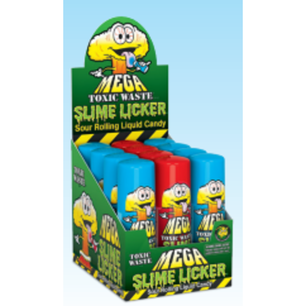 Toxic Waste Brand  Mega Slime Licker Sour Rolling Liquid Candy - 2.7oz/12ct