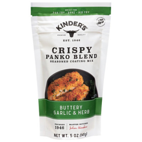Kinder's Crispy Panko Blend Buttery Garlic & Herb Seasoned Coating Mix