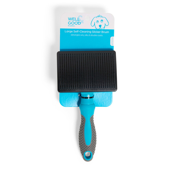 Well & Good Self-Cleaning Slicker Dog Brush, Large
