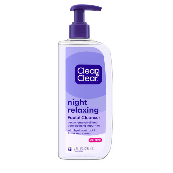 Clean & Clear Night Relaxing Oil-Free Face Wash, 8 fl. Oz Same-Day